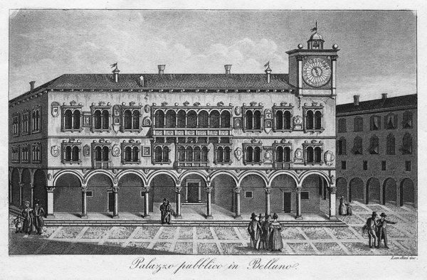 BELLUNO - "Palazzo pubblico in Belluno".