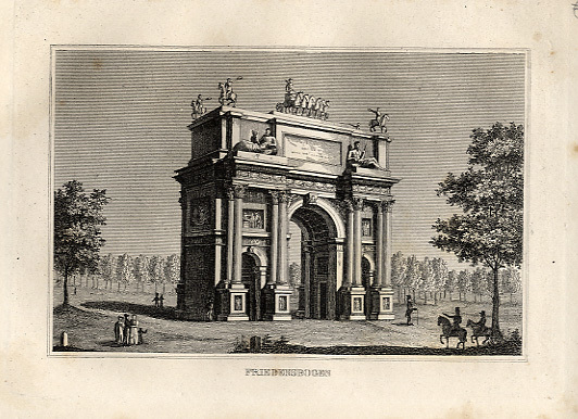 MILANO - "Friedensbogen", veduta dell'Arco della Pace.