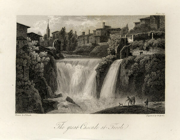 TIVOLI - "The Great Cascade at Tivoli" scenografica veduta delle …