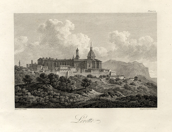 LORETO - "Loretto" bellissima veduta della basilica e delle mura …