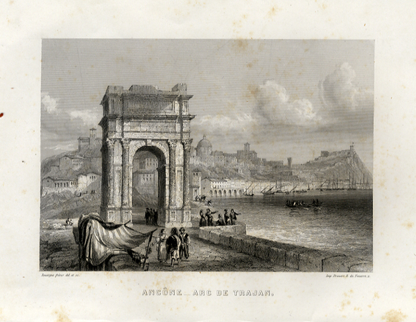 ANCONA - "Ancone - Arc de Trajan", bella veduta dell'arco …