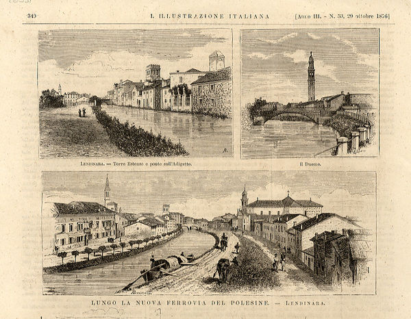 LENDINARA - Tre illustrazioni da "L'Illustrazione Italiana 1876".