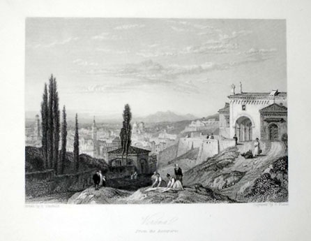 VERONA - "Verona form the Ramparts". Drown by C. Stanfield, …