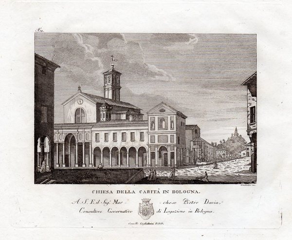 OLOGNA – “Chiesa della Carità in Bologna” Lambertini inc. Bellissimo …