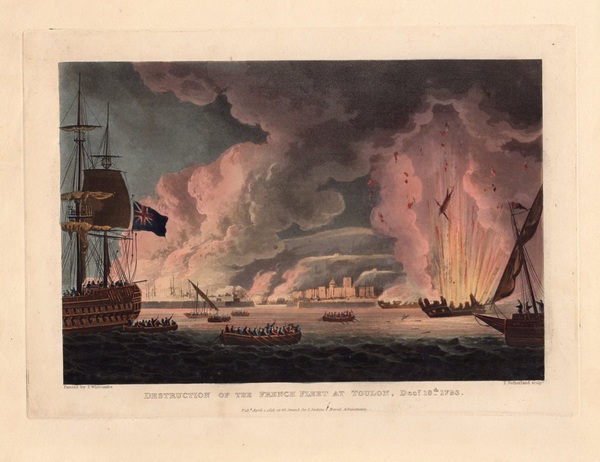 BATTAGLIA NAVALE - "Destruction of the French Fleet at Toulon. …