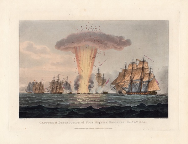 BATTAGLIA NAVALE - "Capture & Destruction of Four Spanish frigate, …