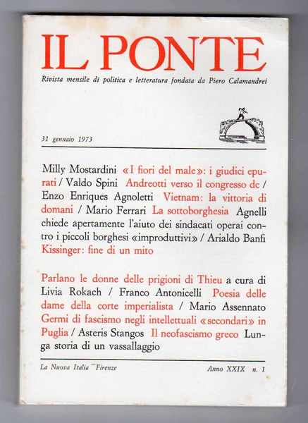 Il Ponte Rivista mensile di politica e letteratura fondata da …