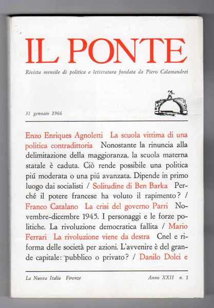 Il Ponte Rivista mensile di politica e letteratura fondata da …