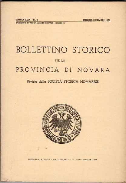 Bollettino storico per la provincia di Novara - Rivista della …