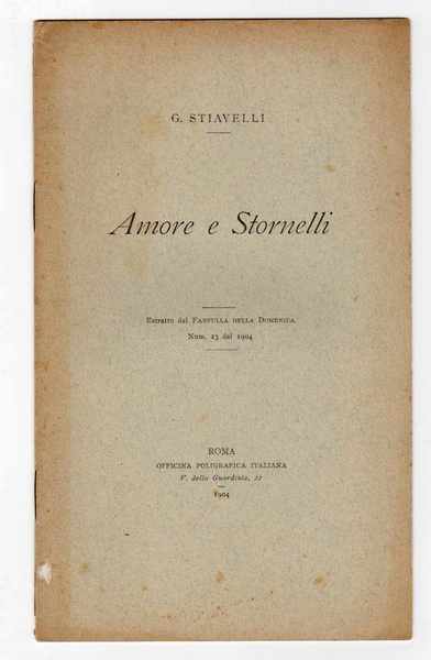 Amore e stornelli - Estratto dal Fanfulla della Domenica - …