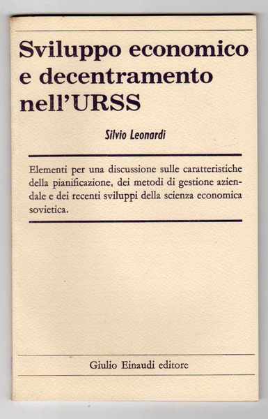 Sviluppo economico e decentramento nell'URSS