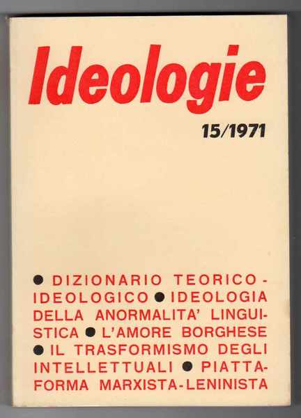 Ideologie - numero 15/1971