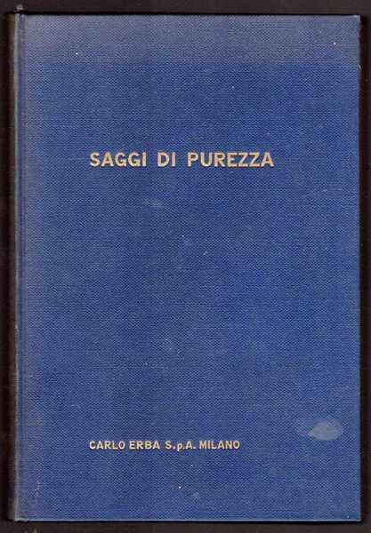 Saggi di purezza dei prodotti puri per analisi ed uso …