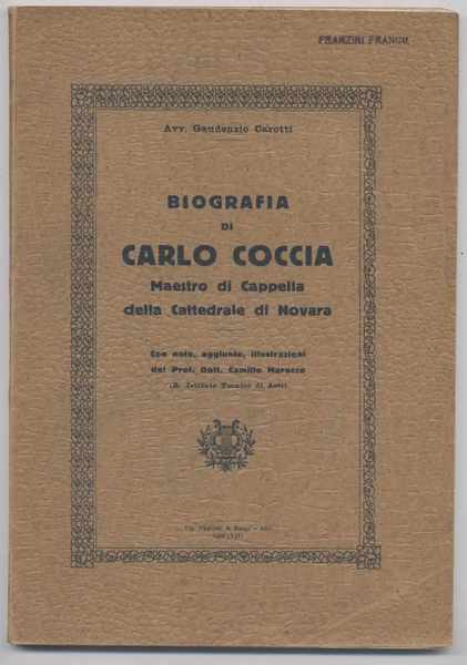 Biografia di Carlo Coccia Maestro di Cappella della Cattedrale di …