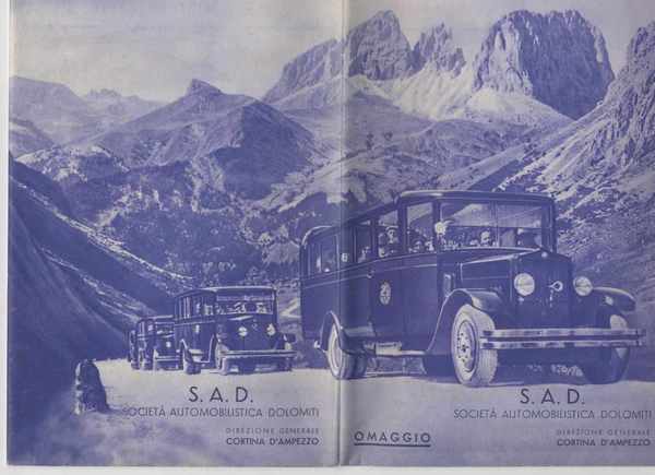 S. A. D. Società automobilistica Dolomiti Cortina d'Ampezzo (Brochure pubblicitaria …