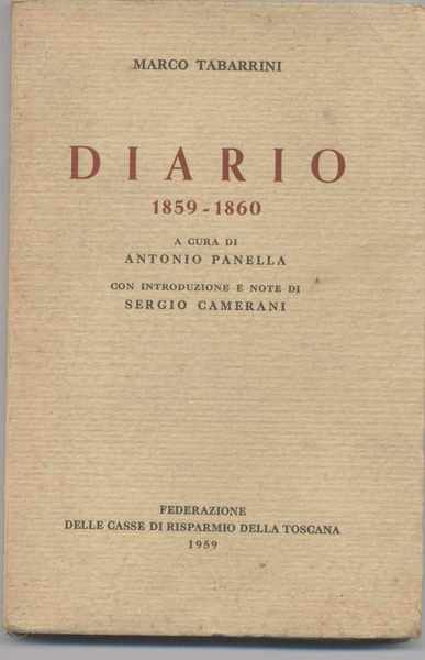 Diario 1859-1860 a cura di Antonio Panella con introduzione e …