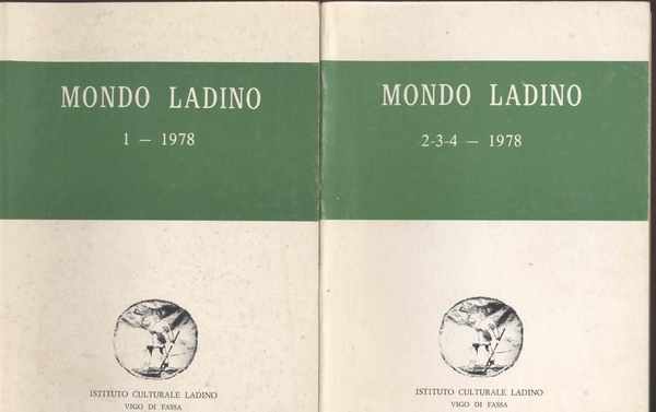 Mondo ladino bollettino dell'istituto culturale ladino- Annata 1978 completa composta …