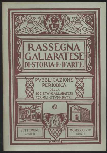 Rassegna gallaratese di storia e d'arte - 1931 Settembre -Anno …