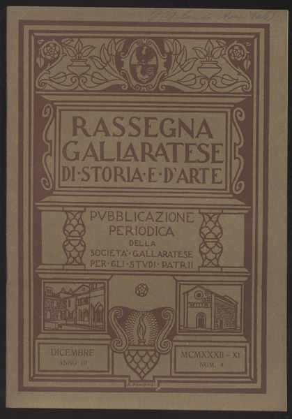 Rassegna gallaratese di storia e d'arte - 1932 Dicembre -Anno …