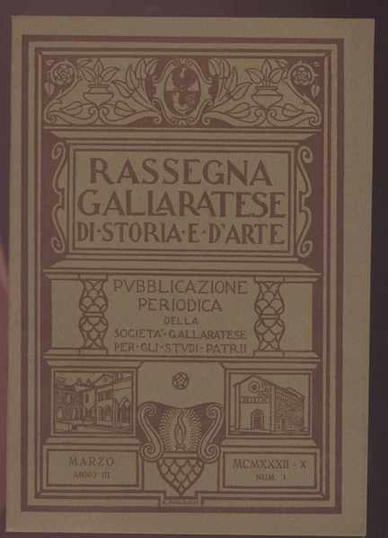 Rassegna gallaratese di storia e d'arte - 1932 Marzo -Anno …