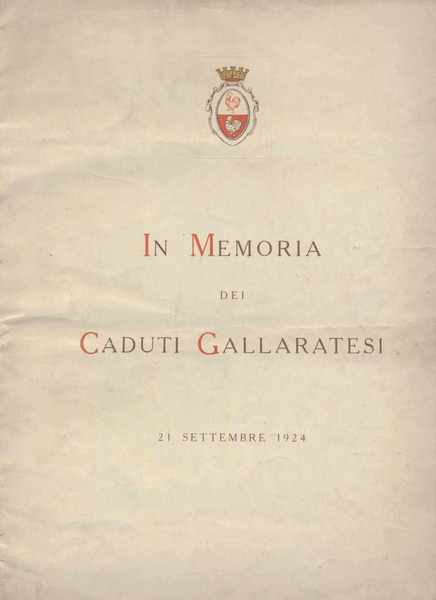 In memoria dei caduti gallaratesi