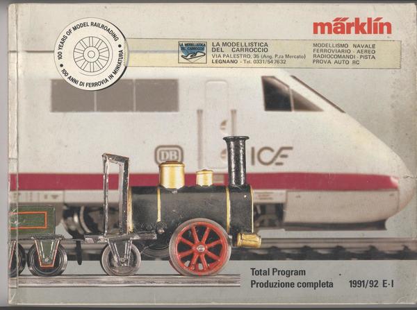 Marklin Catalogo Produzione completa 1991-92 (In lingua inglese e italiana)