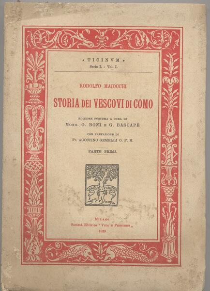 Storia dei vescovi di Como edizione postuma a cura di …