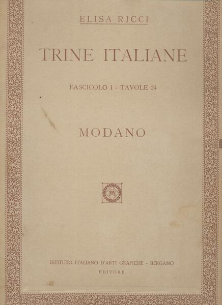 Trine italiane - MODANO - Fascicolo I - Tavole 24
