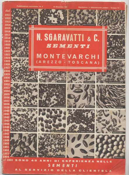 n. Sgaravatti Catalogo sementi 1955