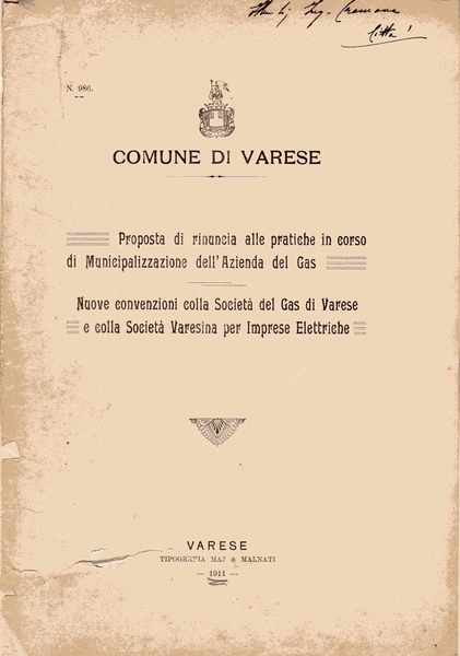 Comune di Varese - Proposta di rinuncia alle pratiche in …