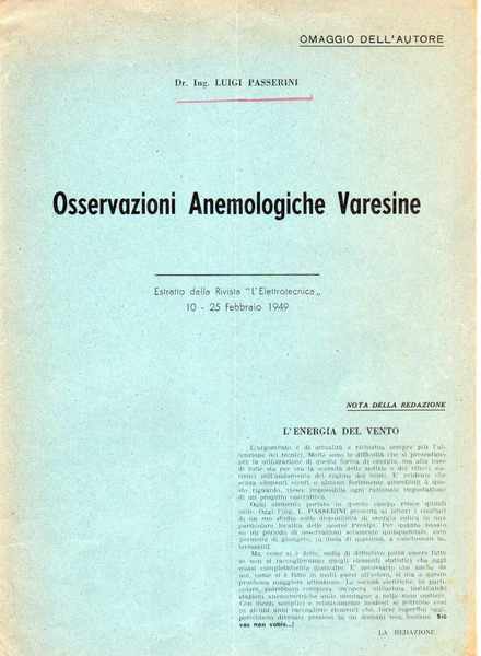 Osservazioni Anemologiche Varesine