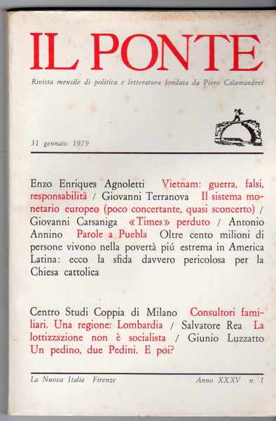 Il Ponte Rivista di dibattito politico e culturale fondata da …