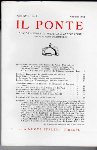 Il Ponte Rivista di dibattito politico e culturale fondata da …