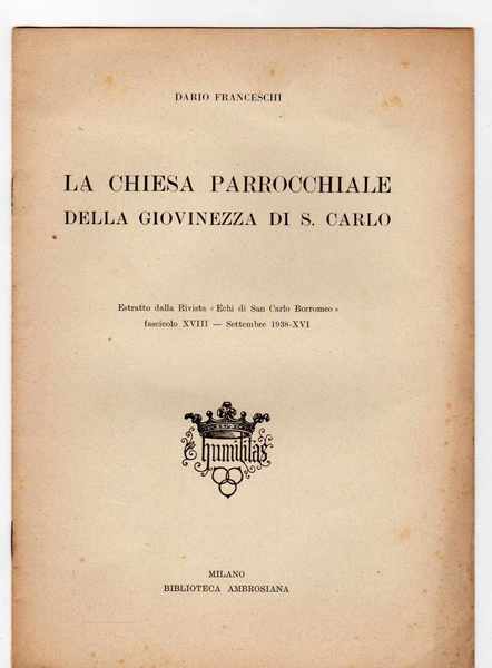 La chiesa parrocchiale della giovinezza di S. Carlo - Estratto …