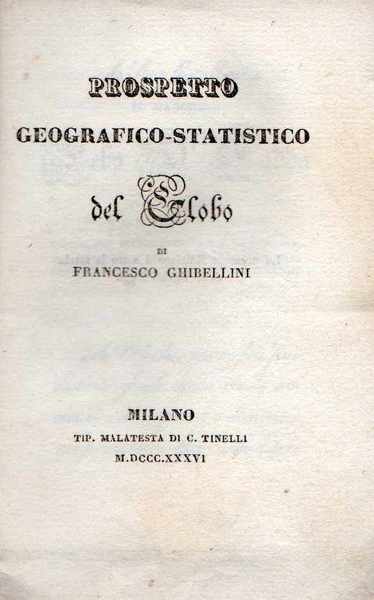 Prospetto geografico-statistico del globo