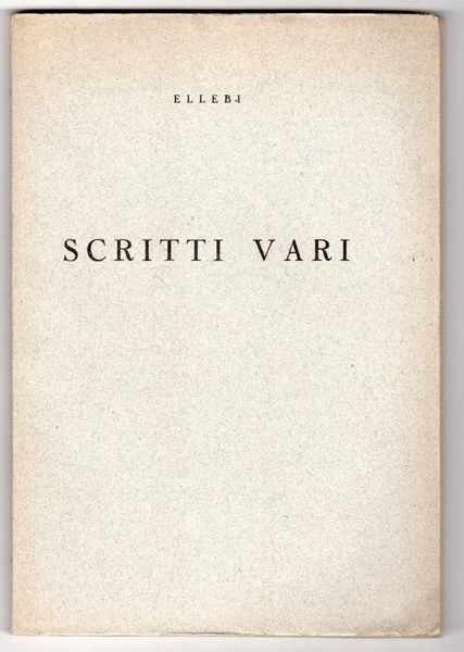 Scritti vari