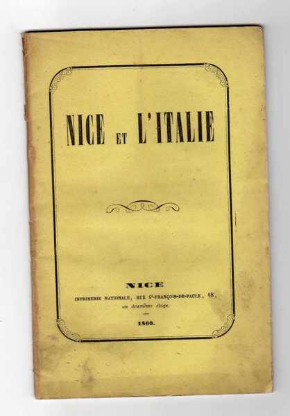 Nice et lItalie par Eugène Emanuel Auteur de divers travaux …