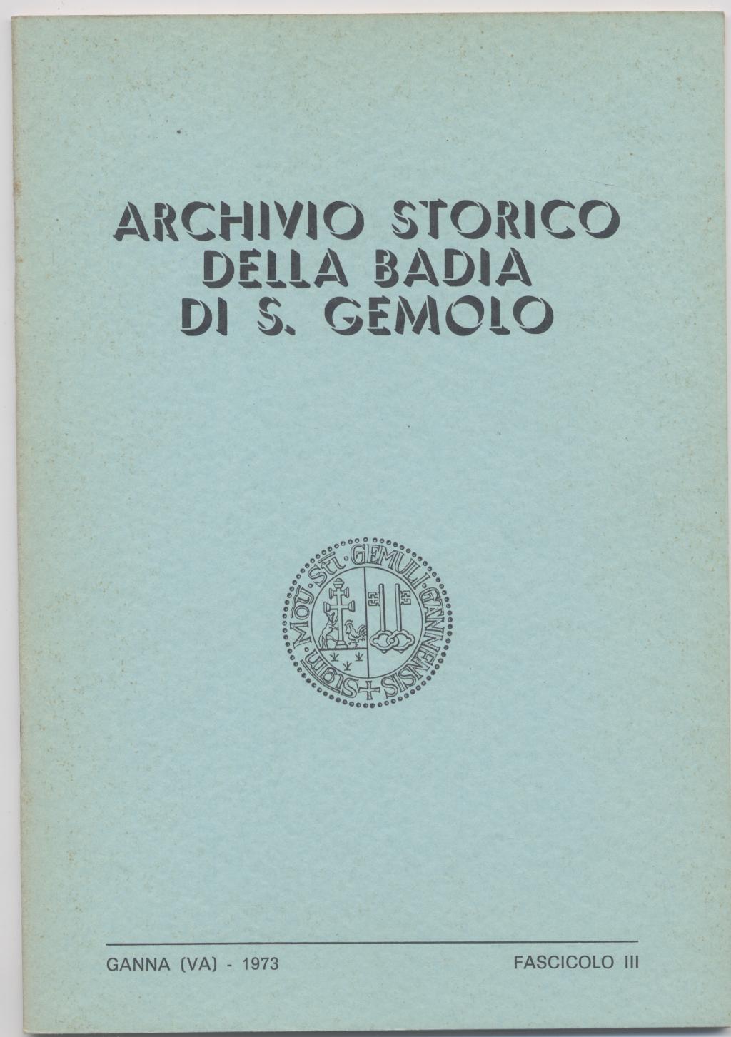 Archivio storico della Badia di S. Gemolo - Fascicolo III