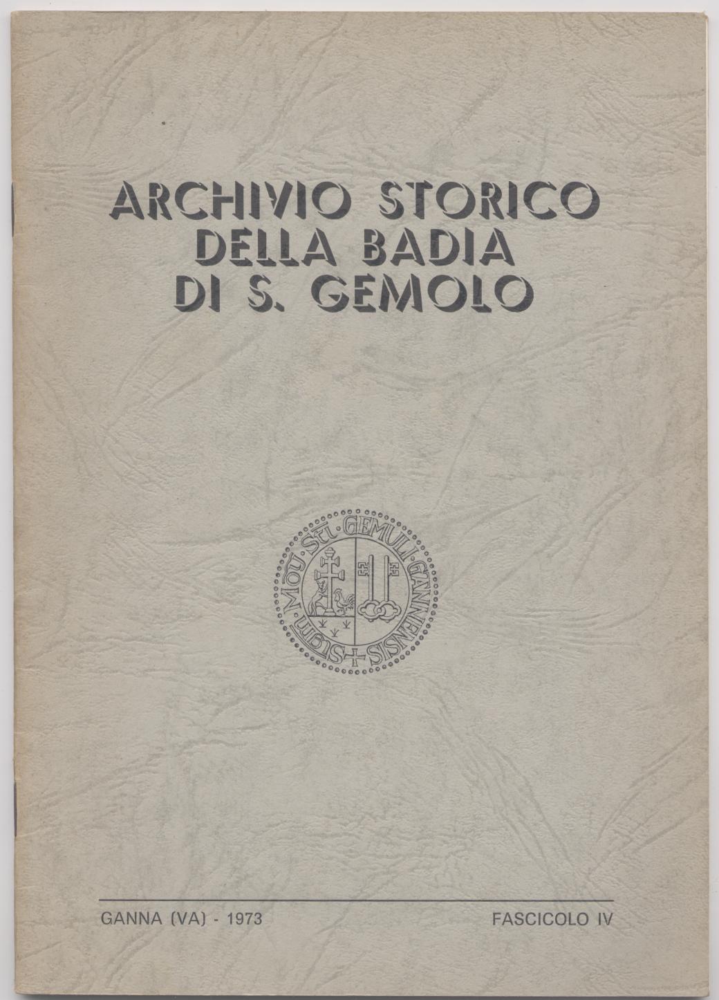 Archivio storico della Badia di S. Gemolo - Fascicolo IV