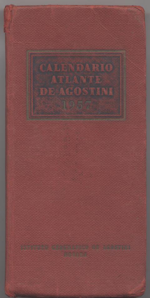 Calendario Atlante De Agostini 1957