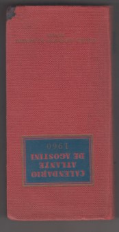 Calendario Atlante De Agostini 1960