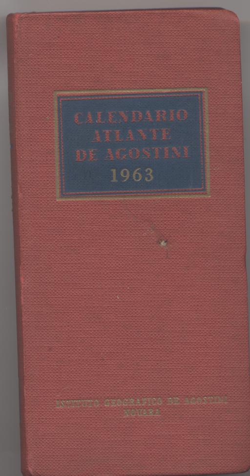 Calendario Atlante De Agostini 1963