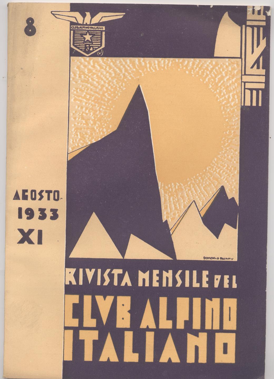 Club alpino italiano Rivista mensile Agosto 1933