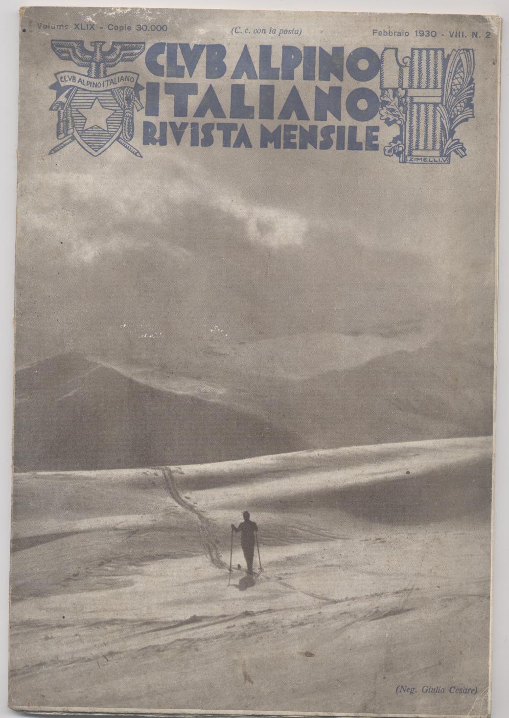Club alpino italiano Rivista mensile Febbraio 1930