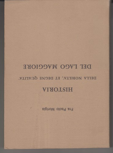 Historia della nobiltà Et degne qualità del Lago Maggiore