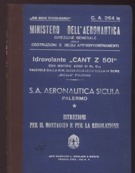 Idrovolante CANT Z 501 con motore asso XI R2 C15 …