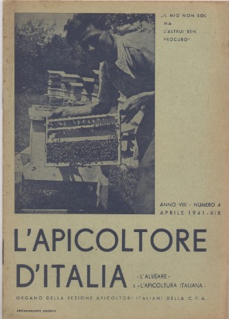 L'apicoltore d'Italia - Organo della sezione apicoltori italiani della C. …