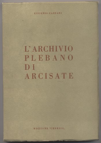 L'archivio plebano di Arcisate