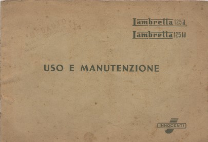 Lambretta 125 d - Lambretta 125 ld - Uso e …