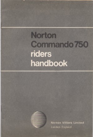 Norton Commando 750 riders handbook - Ristampa anastatica